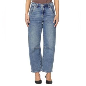 Dear John Lasso Barrel Fit Blue Jeans